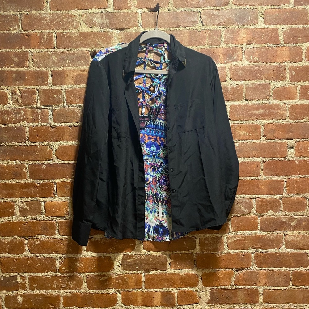 Silky Button down from Material Girl size M